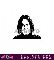 Severus Snape Silhouette From Harry Potter Movie SVG