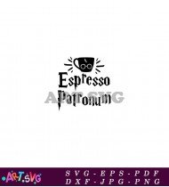 Espresso Patronum Harry Potter Spell SVG Cut