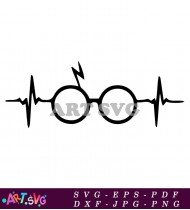 Harry Potter Glasses Heartbeat Vector Graphic SVG 1