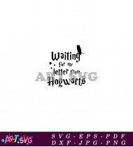 Waiting For My Letter Hogwarts Owl Vector SVG