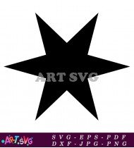 Black Star Shape Graphic for Illustration SVG