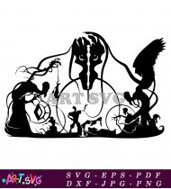 Dark And Mysterious Fantasy Silhouette Art SVG