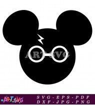 Mickey Mouse Silhouette Icon Design SVG