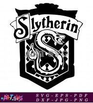 Slytherin Crest Symbol Illustration SVG