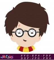 Harry Potter Character With Glasses SVG