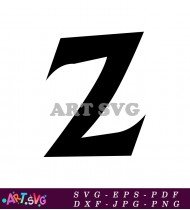 Capital Letter Z Alphabet SVG