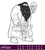 Hagrid Hogwarts Character Illustration SVG