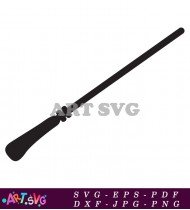 Black Magic Wand with Handle SVG 1