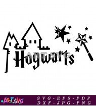 Hogwarts Castle Magic Stars School SVG 1