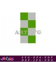 Slytherin House Colors Green And Gray Checkered SVG