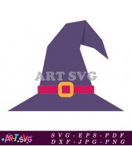 Classic Black Witch Hat Illustration For Halloween SVG