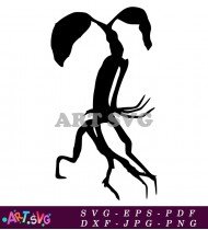 Another Silhouette Of A Branchy Figure SVG