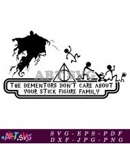 Stick Figure Family and The Dementors SVG 1