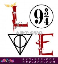 Symbol Of The Deathly Hallows Free Vector SVG