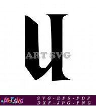 Black Letter U Design Vector Illustration Font Free SVG 1