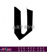 Black Letter U Design Vector Illustration Font Free SVG 2