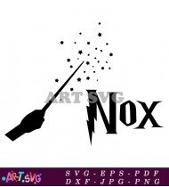 Harry Potter Spell Nox Wand Magic SVG 1