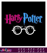 Harry Potter Movie Font Glasses Symbol SVG