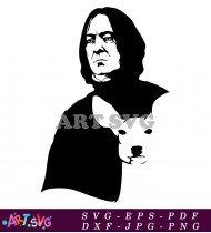 Harry Potter Snape Silhouette Vector Graphic SVG 1