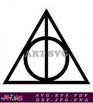 Deathly Hallows Symbol With Circle SVG 1