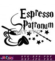 Harry Potter Espresso Patronum Quote SVG