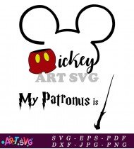 Mickey Mouse Patronus Wand Harry Potter SVG