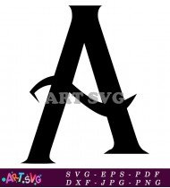 Harry Potter Deathly Hallows Letter A Design SVG