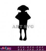 Harry Potter Silhouette Wearing A Robe SVG 1