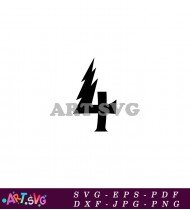 Number Four Harry Potter Style SVG File