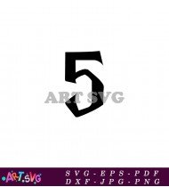 Number Five Harry Potter Style SVG File