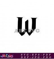 Black And White W Letter Design Image SVG 2