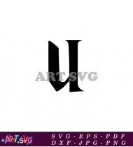 Black And White U Letter Design Image SVG 2