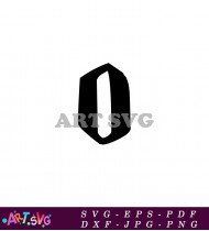 Black And White Gothic Letter O Clipart SVG