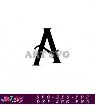 Black Gothic Letter A Alphabet Font SVG 1