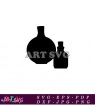 Black Potion Bottle Magical Item Clipart SVG