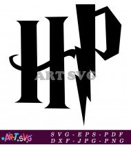 Harry Potter Lightning Bolt Hogwarts Symbol Logo SVG