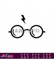 Harry Potter Glasses Round Eye Glasses Clipart SVG 1