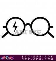 Harry Potter Round Glasses Magical Symbol SVG 1