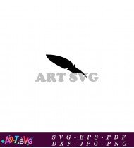 Feather Silhouette Vector Illustration SVG