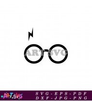 Round Eye Glasses Harry Potter Fan Art SVG