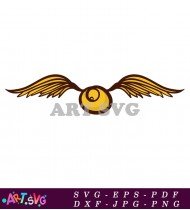 Harry Potter Golden Snitch Symbol Wings SVG