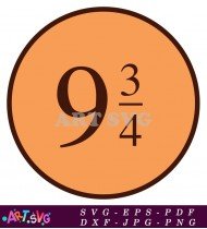 Platform 9 3/4 Harry Potter Entrance Sign SVG