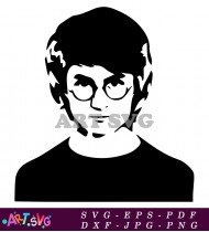 Harry Potter Black And White Illustration SVG 2