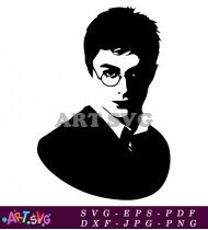 Harry Potter Black And White Illustration SVG 3