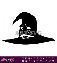 Wizard Hat Silhouette Design Printable SVG File