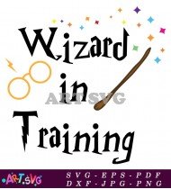 Wizard In Training Silhouette Printable SVG