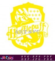 Hufflepuff Hogwarts Crest SVG 1