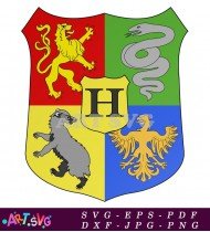 Harry Potter House Coat Of Arms SVG 1