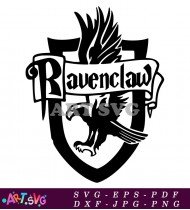 Ravenclaw House Crest Illustration Free Download SVG