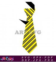 Striped Hogwarts House Colors Tie Vector SVG